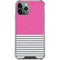 Pink and Grey Stripes iPhone 12 Pro Max Clear Case