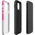 Pink and Grey Stripes iPhone 12 Pro Max Impact Case