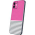 Pink and Grey Stripes iPhone 12 Skin