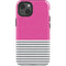 Pink and Grey Stripes iPhone 13 Impact Case