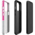 Pink and Grey Stripes iPhone 13 Pro Impact Case
