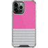 Pink and Grey Stripes iPhone 13 Pro Max Clear Case