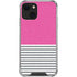 Pink and Grey Stripes iPhone 14 Plus Clear Case