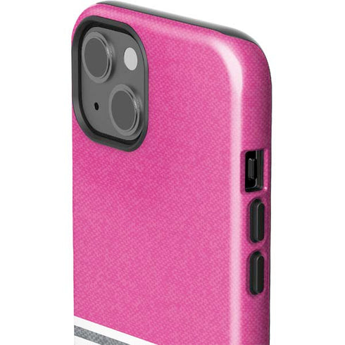 Pink and Grey Stripes iPhone 14 Impact Case