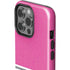 Pink and Grey Stripes iPhone 14 Pro Impact Case