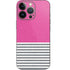 Pink and Grey Stripes iPhone 14 Pro Skin