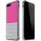 Pink and Grey Stripes iPhone 7/8 Plus Clear Case
