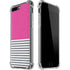 Pink and Grey Stripes iPhone 7/8 Plus Clear Case