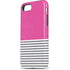 Pink and Grey Stripes iPhone 7 Pro Case