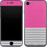 Pink and Grey Stripes iPhone 7 Skin