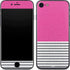 Pink and Grey Stripes iPhone 8 Skin