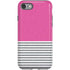 Pink and Grey Stripes iPhone SE (2nd & 3rd Gen) Pro Case