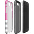 Pink and Grey Stripes iPhone SE (2nd & 3rd Gen) Pro Case