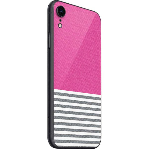 Pink and Grey Stripes iPhone SE (2nd & 3rd Gen) Skin
