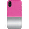Pink and Grey Stripes iPhone X Pro Case