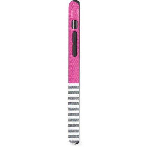 Pink and Grey Stripes iPhone X Pro Case