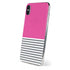 Pink and Grey Stripes iPhone X Skin