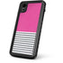 Pink and Grey Stripes iPhone XR Waterproof Case