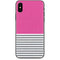 Pink and Grey Stripes iPhone XS Max Skin