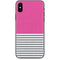 Pink and Grey Stripes iPhone XS Skin