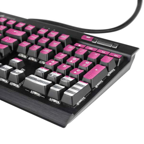 Pink and Grey Stripes K95 RGB PLATINUM Mechanical Gaming Keyboard Skin