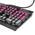 Pink and Grey Stripes K95 RGB PLATINUM Mechanical Gaming Keyboard Skin