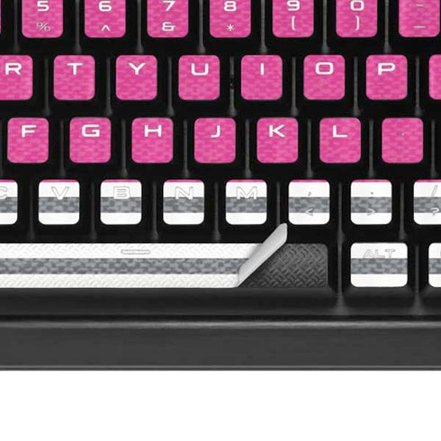 Pink and Grey Stripes K95 RGB PLATINUM Mechanical Gaming Keyboard Skin