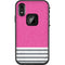 Pink and Grey Stripes LifeProof Fre iPhone Skin