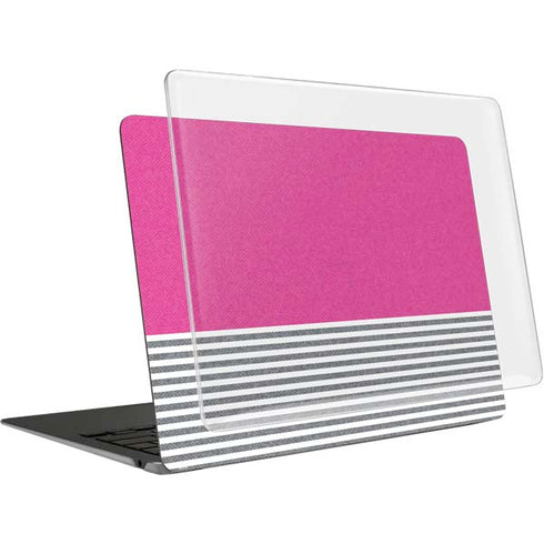 Pink and Grey Stripes MacBook Air 13in (2020) Case plus Skin