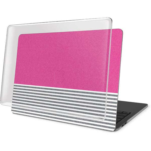 Pink and Grey Stripes MacBook Pro 15in (2016-19) Case plus Skin