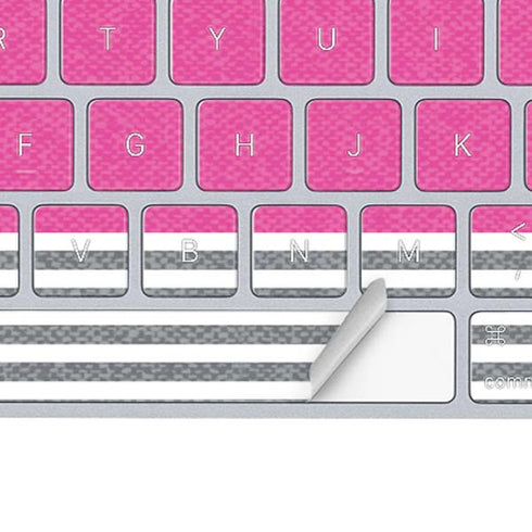 Pink and Grey Stripes Magic Keyboard Skin