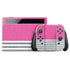 Pink and Grey Stripes Nintendo Switch OLED (2021) Skin