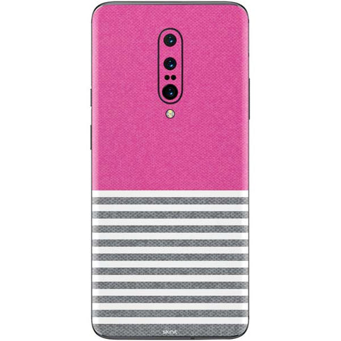 Pink and Grey Stripes OnePlus 7 Pro Skin