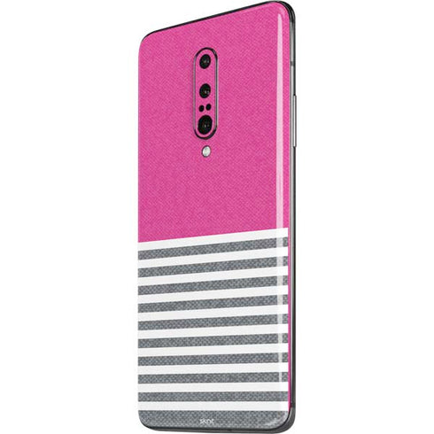 Pink and Grey Stripes OnePlus 7 Pro Skin