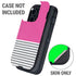Pink and Grey Stripes Otterbox Defender iPhone Skin
