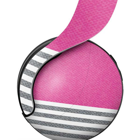 Pink and Grey Stripes PULSE 3D Wireless Headset for PS5 Skin