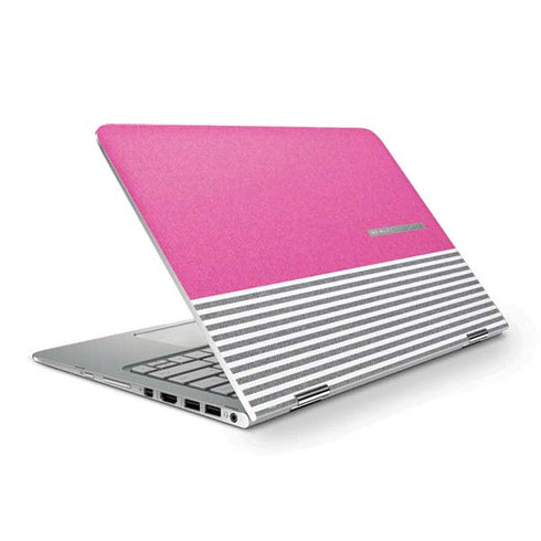 Pink and Grey Stripes HP Spectre Skin