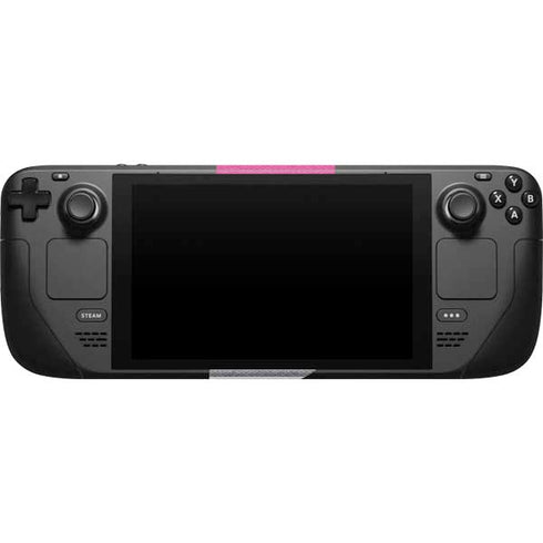 Pink and Grey Stripes Steam Deck Handheld Gaming Computer Skin