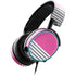 Pink and Grey Stripes SteelSeries Arctis 3 Skin