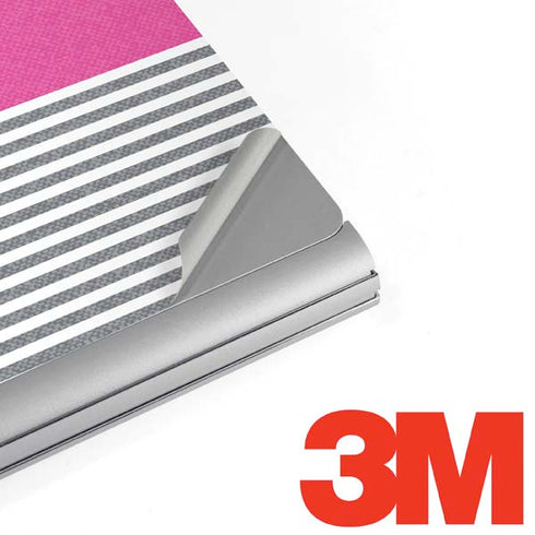Pink and Grey Stripes Surface Book 2 13.5in Skin
