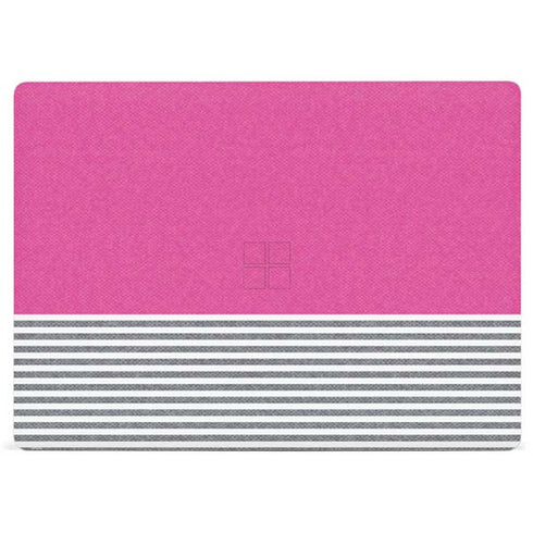 Pink and Grey Stripes Surface Laptop 2 Skin