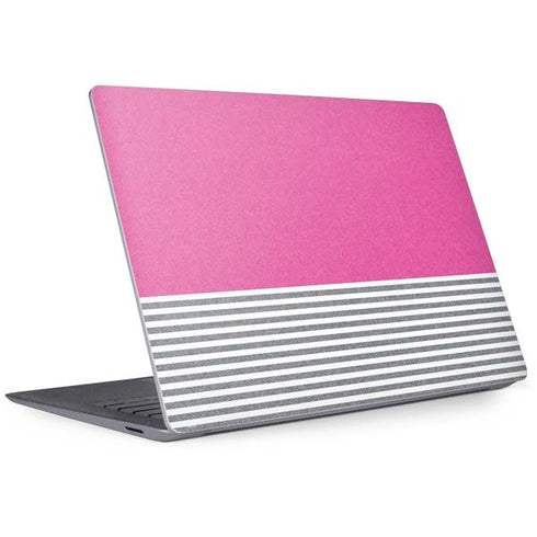 Pink and Grey Stripes Surface Laptop 3 13.5in Skin