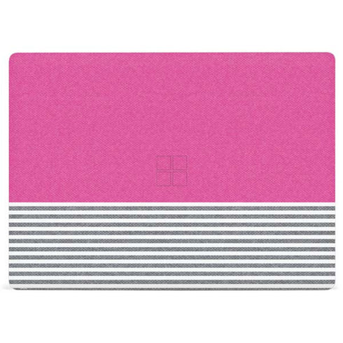 Pink and Grey Stripes Surface Laptop 3 13.5in Skin