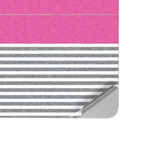 Pink and Grey Stripes Surface Laptop Studio Skin