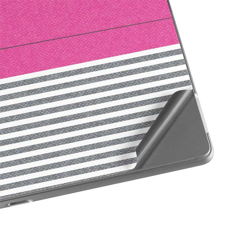 Pink and Grey Stripes Surface Pro 8 Skin