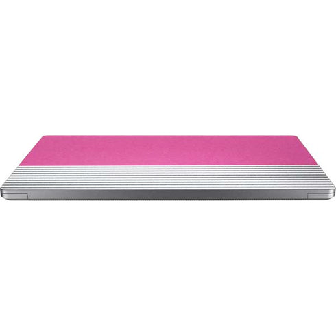 Pink and Grey Stripes Universal Laptop 13in (10.6 x 7.6in) Skin