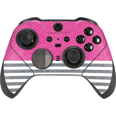 Pink and Grey Stripes Xbox Elite Wireless Controller Series 2 Skin