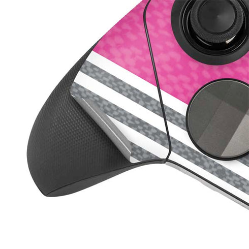 Pink and Grey Stripes Xbox Elite Wireless Controller Series 2 Skin