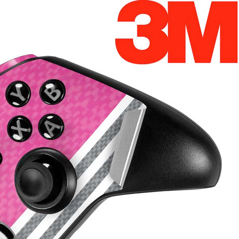 Pink and Grey Stripes Xbox One Elite Controller Skin