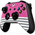 Pink and Grey Stripes Xbox One X Controller Skin